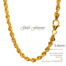 22 Carat Gold Hollow Rope Chain 3.6mm 18 inch 7.3 Gram