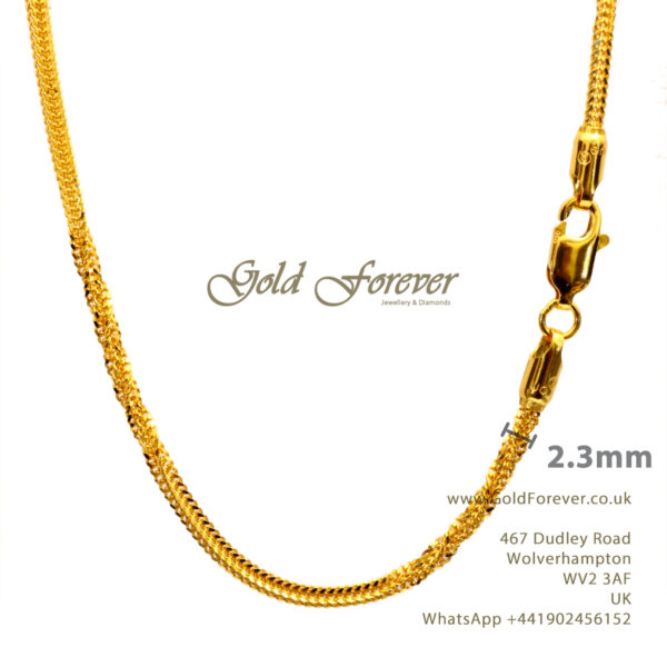 22 Carat Gold Dragon Twist Chain 2.3mm 18 inch 9.2 Gram