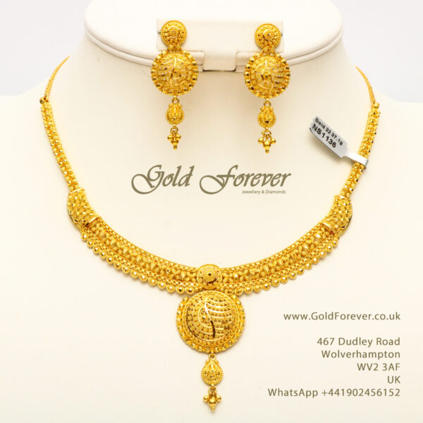 22 Carat Gold Necklace Set 37.1 Grams code: NS1136